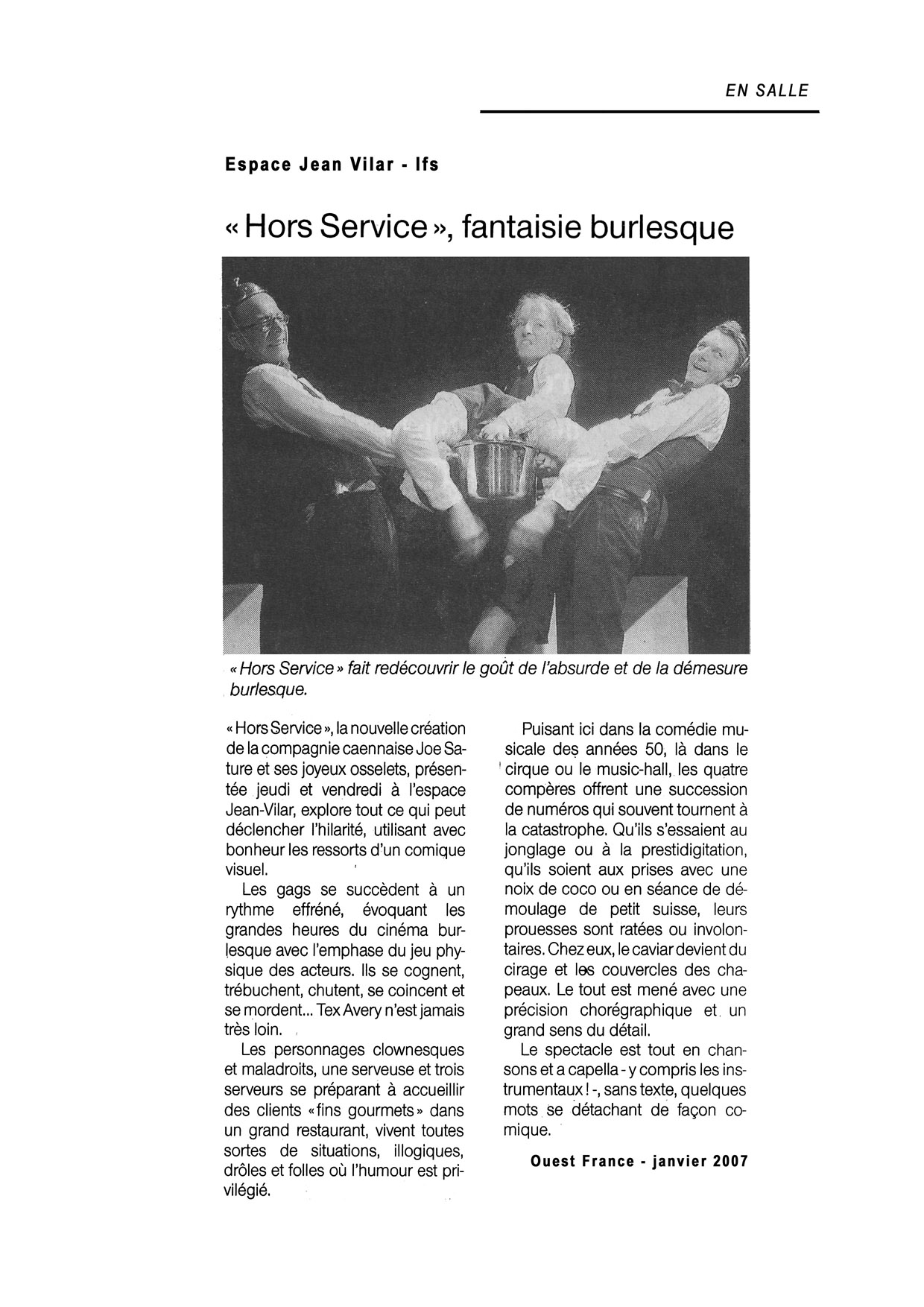 article : HORS SERVICE